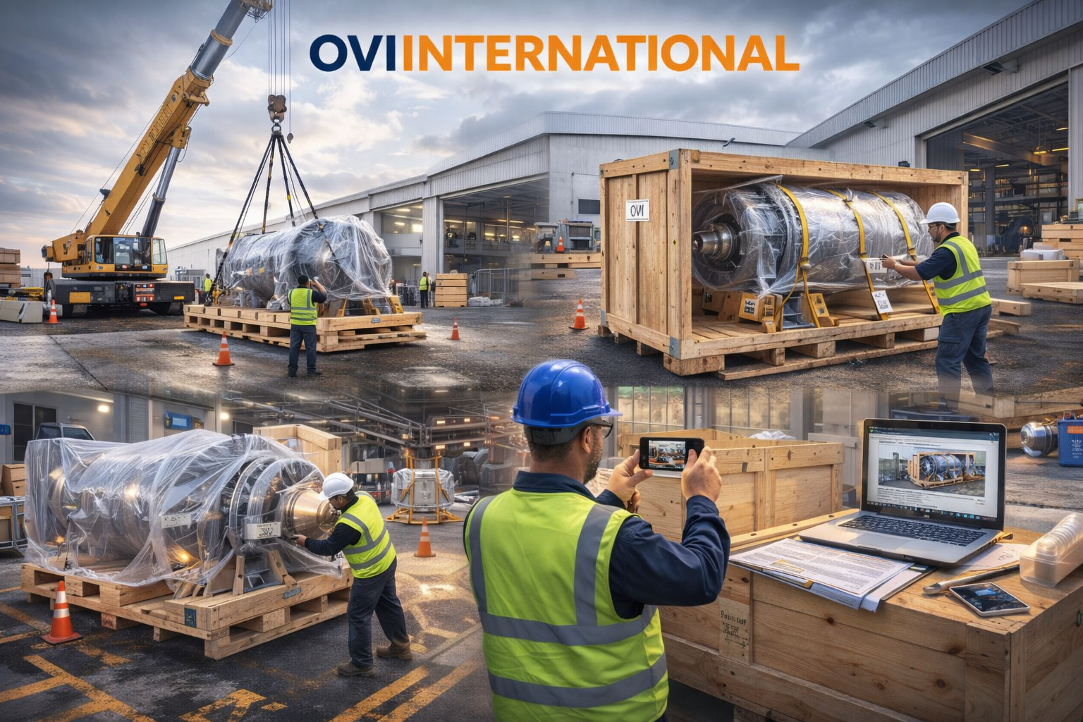 On-site export packaging team